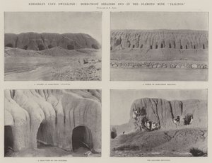 Kimberley Cave Dwellings, Bomb-Proof Shelters ने डायमंड माइन टेलिंग्स में खुदाई की द्वारा अंग्रेजी फोटोग्राफर