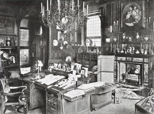 मार्लबोरो हाउस, पल मॉल, वेस्टमिंस्टर एलबी: प्रिंस ऑफ वेल्स स्टडी, 1895 द्वारा अंग्रेजी फोटोग्राफर