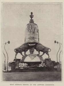 एंटवर्प प्रदर्शनी में मीट एक्सट्रैक्ट ट्रॉफी द्वारा अंग्रेजी फोटोग्राफर