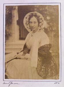 हेरिएट जेन मूर का पोर्ट्रेट (1801-84) 1854 (एल्बम प्रिंट) द्वारा अंग्रेजी फोटोग्राफर