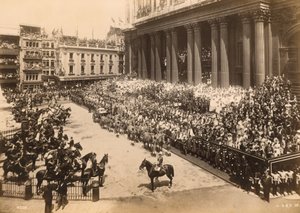 1897 में रानी विक्टोरिया, डायमंड जुबली जुलूस सेंट पॉल पहुंचा द्वारा अंग्रेजी फोटोग्राफर