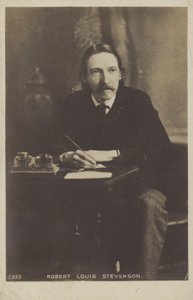 रॉबर्ट लुई स्टीवेन्सन (1850-1894), स्कॉटिश उपन्यासकार, कवि और यात्रा लेखक द्वारा अंग्रेजी फोटोग्राफर