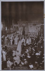 रॉयल वेडिंग, वेस्टमिंस्टर एब्बे 29 नवंबर 1934 (बी/डब्ल्यू फोटो) द्वारा अंग्रेजी फोटोग्राफर