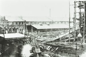 समुदास शिपबिल्डिंग यार्ड, लंदन, 1863 द्वारा अंग्रेजी फोटोग्राफर