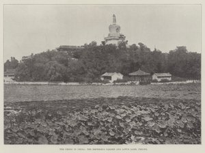 चीन में संकट, सम्राट गार्डन और लोटस झील, पेकिंग द्वारा अंग्रेजी फोटोग्राफर
