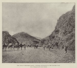 द इंडियन फ्रंटियर राइजिंग, खैबर दर्रे का पश्चिमी प्रवेश द्वारा अंग्रेजी फोटोग्राफर