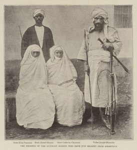 ऑस्ट्रियाई मिशन के सदस्य जो सिर्फ खार्तूम से भाग गए हैं द्वारा अंग्रेजी फोटोग्राफर