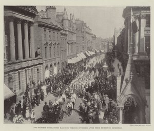 Seaforth Highlanders Inverness के माध्यम से अपने भर्ती अभियान के बाद मार्च करते हुए द्वारा अंग्रेजी फोटोग्राफर