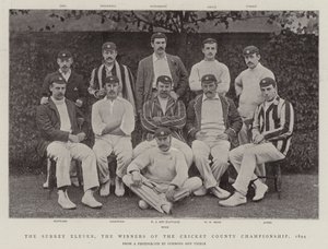 द सरे इलेवन, द विनर्स ऑफ़ द क्रिकेट काउंटी चैम्पियनशिप, 1894 द्वारा अंग्रेजी फोटोग्राफर