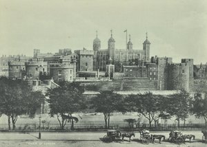 टॉवर ऑफ़ लंदन, टॉवर हिल, 1890 द्वारा अंग्रेजी फोटोग्राफर