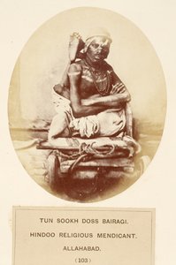 टु सोक दोस बैरागो, हिंदू धार्मिक मेंडिसेंट, इलाहाबाद, भारत के लोगों से, जे। फोर्ब्स वॉटसन द्वारा, 1868 प्रकाशित (एल्बम प्रिंट) द्वारा अंग्रेजी फोटोग्राफर