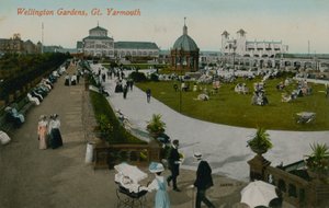 वेलिंगटन गार्डन, ग्रेट यारमाउथ। 1913 में पोस्टकार्ड भेजा गया। द्वारा अंग्रेजी फोटोग्राफर