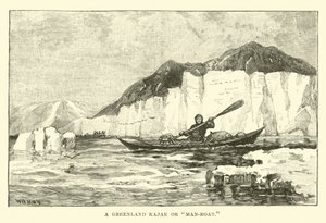 A Greenland Kajak or Man-boat  द्वारा अंग्रेजी स्कूल