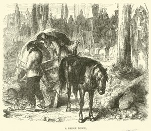 एक ब्रेक डाउन, नवंबर 1870 द्वारा अंग्रेजी स्कूल