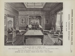 हैरोड्स (लिथो) द्वारा सज्जित बिलियर्ड रूम द्वारा अंग्रेजी स्कूल