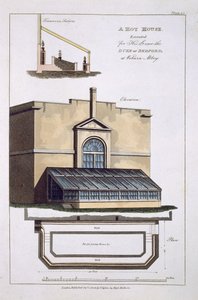1806 में वोबर्न एबे में उनके ग्रेस द ड्यूक ऑफ बेडफोर्ड के लिए एक हॉट-हाउस निष्पादित किया गया द्वारा अंग्रेजी स्कूल