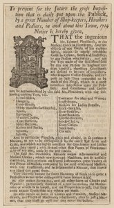 1734 से एडवर्ड पिंचबेक, म्यूजिकल क्लॉक, फ्लीट स्ट्रीट, लंदन के लिए विज्ञापन करें द्वारा अंग्रेजी स्कूल