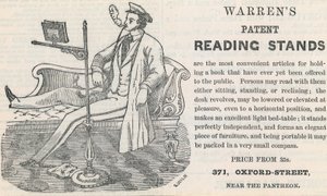 Warrens Patent Reading Stands के लिए Advert द्वारा अंग्रेजी स्कूल