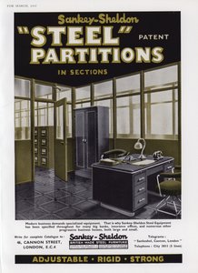Sankey-Sheldon Steel विभाजन के लिए विज्ञापन, 1937 द्वारा अंग्रेजी स्कूल
