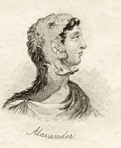 अलेक्जेंडर द ग्रेट, &39;क्रैब्स हिस्टोरिकल डिक्शनरी&39; से, 1825 में प्रकाशित हुआ द्वारा अंग्रेजी स्कूल