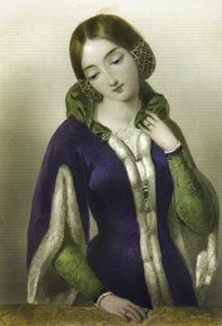 एनी बोहेमिया, क्वीन टू रिचर्ड II, हेनरी जी। बोहन द्वारा मुद्रित, 1856 द्वारा अंग्रेजी स्कूल