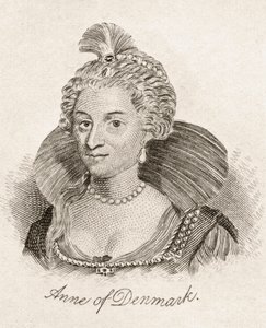 डेनमार्क के ऐनी, &39;क्रैब्स हिस्टोरिकल डिक्शनरी&39; से, 1825 में प्रकाशित हुआ द्वारा अंग्रेजी स्कूल
