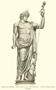 Bacchus के रूप में प्राचीन। विला हैदरीना में मिली मूर्ति। (वेटिकन, राउंड रूम, नंबर 540) द्वारा अंग्रेजी स्कूल