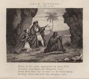 अरब लुटेरे, एज्रा VIII, वर् 31 (उत्कीर्णन) द्वारा अंग्रेजी स्कूल
