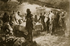 1914-1919 में एक वर्दुन किले के नीचे एक तहखाने में सहायता के काम में द्वारा अंग्रेजी स्कूल