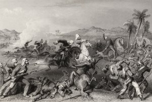 1857 में प्रकाशित &39;द हिस्ट्री ऑफ द इंडियन म्यूटिनी&39; से 1857 में जनरल निकोल्सन द्वारा अनियमित गुहिकायन पर सीलाकोट उत्परिवर्ती पर हमला द्वारा अंग्रेजी स्कूल