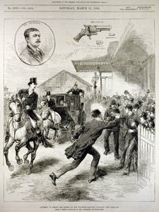 11 मार्च 1882 को &39;द इलस्ट्रेटेड लंदन न्यूज&39; से विंडसर रेलवे स्टेशन पर रानी को गोली मारने का प्रयास द्वारा अंग्रेजी स्कूल