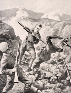 1916 में लंदन में प्रकाशित &39;द वॉर इलस्ट्रेटेड एल्बम डे-डीलक्स&39; से ऑस्ट्रेलियाई लांस-कॉर्पोरल अल्बर्ट जैक, द्वारा अंग्रेजी स्कूल