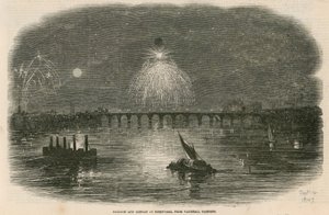गुब्बारा और आतिशबाजी का प्रदर्शन, वॉक्सहॉल गार्डन, लंदन द्वारा अंग्रेजी स्कूल