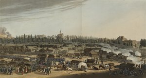 लीपज़िग की लड़ाई, 16-19 अक्टूबर 1813, वर्ष 1812, 1813, 1814 और 1815, 1815 (रंग जलीय) के दौरान यूरोप के इतिहास में महत्वपूर्ण घटनाओं का सचित्र रिकॉर्ड द्वारा अंग्रेजी स्कूल