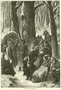 बर्फ में Bivouac, नवंबर 1870 द्वारा अंग्रेजी स्कूल