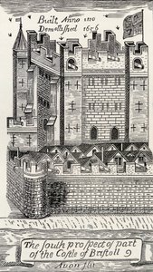 ब्रिस्टल कैसल, जेम्स मिलरड के नक्शे के बाद 1673 से, ब्रिस्टल का नक्शा, जेआर ग्रीन द्वारा &39;ए शोर्ट हिस्ट्री ऑफ द इंग्लिश पीपल&39;, 1893 में प्रकाशित द्वारा अंग्रेजी स्कूल