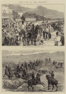 Curragh पर शिविर जीवन (उत्कीर्णन) द्वारा अंग्रेजी स्कूल