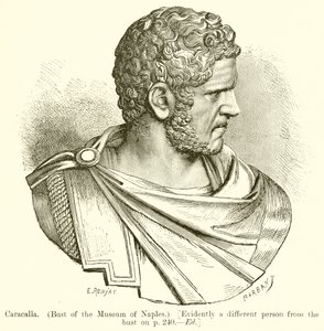 Caracalla। (नेपल्स के संग्रहालय का बस्ट)। 240. एड]
