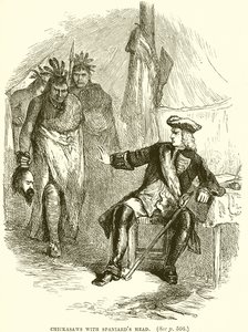 Spaniards के प्रमुख के साथ Chickasaws द्वारा अंग्रेजी स्कूल