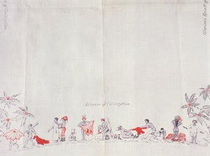 फिजी की सभ्यता, 1879 (कपास पर प्रिंट) द्वारा अंग्रेजी स्कूल