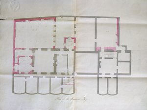 रॉयल इंस्टीट्यूशन के तहखाने के लिए अनुबंध ड्राइंग, 1800 द्वारा अंग्रेजी स्कूल