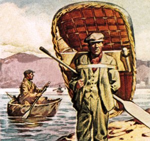 वेल्स में Coracles द्वारा अंग्रेजी स्कूल