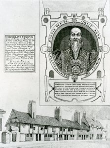 कॉर्नेलियस वान डन (1483-1577) मेमोरियल और अल्म्सहाउस, 1798 द्वारा अंग्रेजी स्कूल