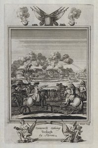 क्रॉमवेल स्टॉर्म द्वारा ट्रेडाग ले रहा है (उत्कीर्णन) द्वारा अंग्रेजी स्कूल