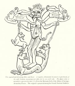 मौत भक्षण आदमी और जानवर (उत्कीर्णन) द्वारा अंग्रेजी स्कूल