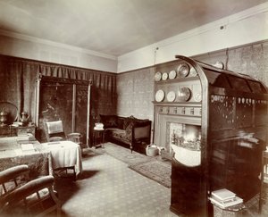 ड्राइंग रूम, केल्म्सकोट हाउस, लंदन, 1896 द्वारा अंग्रेजी स्कूल