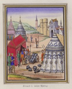 रिम्स से पहले एडवर्ड III (रंगीन उत्कीर्णन) द्वारा अंग्रेजी स्कूल