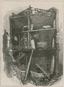 क्लेरकेनवेल में विस्फोट के प्रभाव: निगम लेन में घरों का इंटीरियर द्वारा अंग्रेजी स्कूल