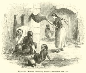 मिस्र की महिलाएँ मक्खन, नीतिवचन, xxx, 33 का मंथन द्वारा अंग्रेजी स्कूल