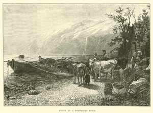 एक नार्वे के Fjord में फेरी